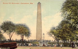 Charlestown Massachusetts c1910 Postcard Bunker Hill Monument