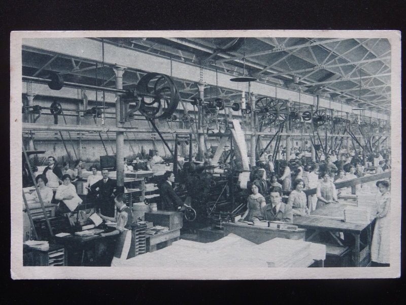 Early Industrial UNKNOWN FACTORY WORKSHOP Production Line - Old Postcard