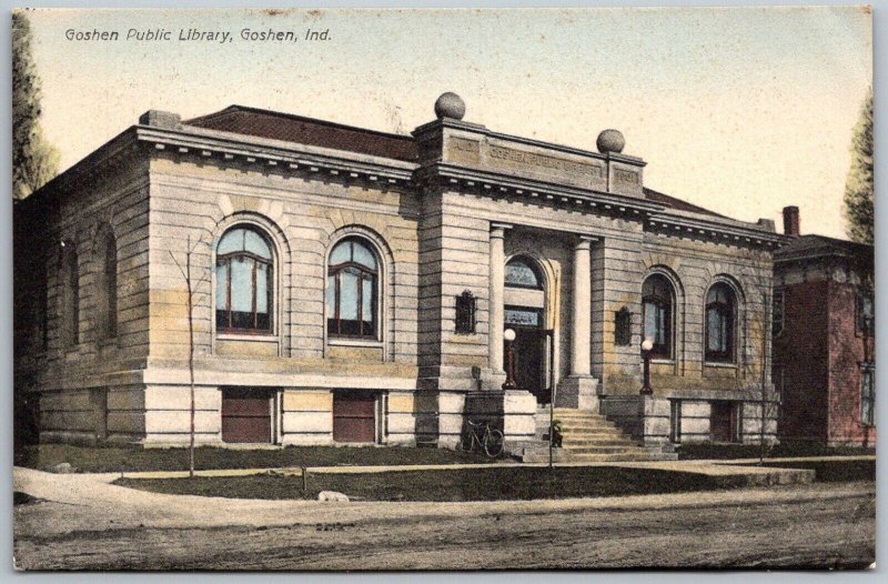 Goshen Indiana 1909 Postcard Goshen Public Library