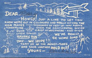 Colorado Travel Card 1951 Curteich