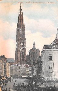 Canal au Sucre et Fieche de la Cathedrale Anvers Belgium Writing on back 