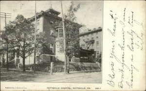 Pottsville PA Hospital Used 1906 Cressona Cancel Postcard