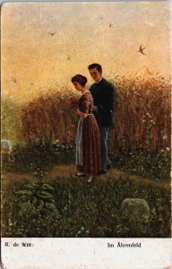 Romantic Couple R. de Witt Im Ahrenfeld Postcard C189