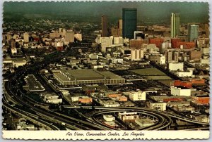 1972 Air View Convention Center Los Angeles California Main Hall Posted Postcard