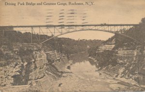 Driving Park Avenue Bridge over Genesee Gorge Rochester NY New York pm 1914 - DB