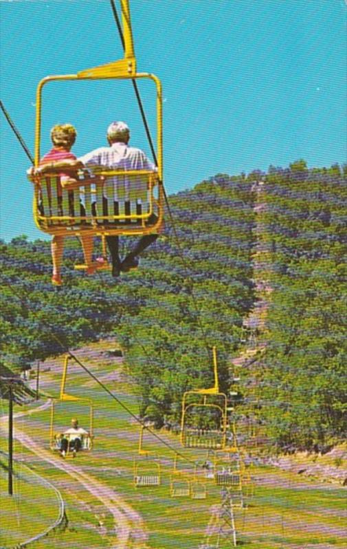 Tennessee Gatlinburg Double Chair Lift At Gatlinburg Ski Resort