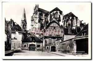 Postcard Old Church St Germain Auxerre