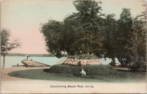 Couchiching Beach Park Orillia ON Ontario UNUSED Antique Postcard D87