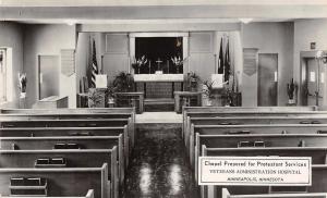 Minneapolis MN RPPC Veterans Hospital~Protestant Chapel~Hymnboards 1930s RPPC