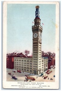 Baltimore Maryland MD Postcard Bromo-Seltzer Tower Building Laboratories c1940