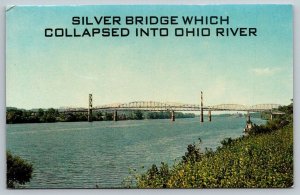 Knauga  Ohio  Point Pleasant  West Virginia  Silver Bridge Disaster Postcard