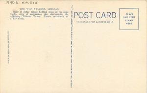 Chicago Illinois 1940s Radio WGN Studio Stoll linen Teich postcard 2849