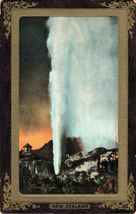 Postcard Wairoa Geyser New Zealand Tucks and Son's 