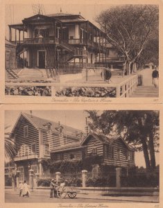 Egypt Ismailia Lesseps House and the Captain`s House unit of 2 vintage postcards