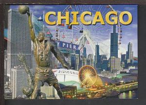 Collage Chicago IL Postcard BIN 