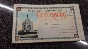 Gettsyburg Pennsylvania Souvenir Album Book Bldgs Scenes Antique PCs K25708