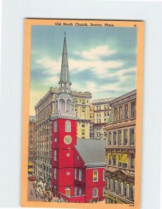Postcard Old South Church, Boston, Massachusetts