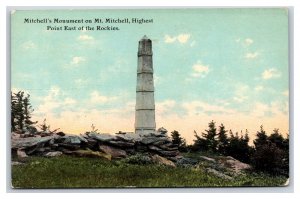 Mitchell's Monument Asheville North Carolina UNP DB Postcard V9