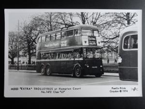 Bus EXTRA TROLLEYBUS 1472 L3 at HAMPTON COURT Pamlin Print RP Postcard M2323