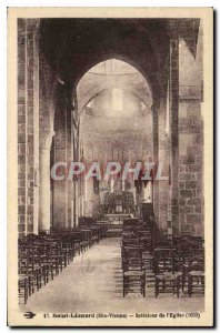 Postcard Old St Leonard Haute Vienne Interior of the Church