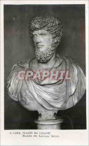 Old Postcard Louvre Museum Lucius Verus Bust