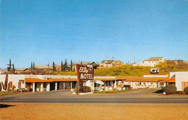 Globe Arizona birds eye view El Ray Motel entrance vintage pc Y14728