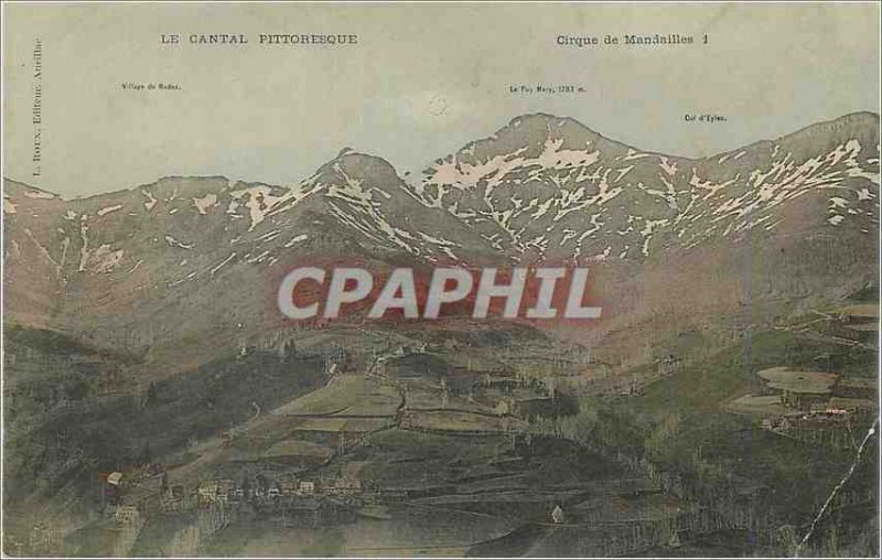 Postcard Old Picturesque Cantal Cirque de Mandailles