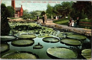 Walkway Along Lily Pond in Lincoln Park Chicago IL c1908 Vintage Postcard X32