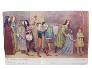 A Pageant Of Childhood Musical Procession Early Colour Postcard C1905 T C Gotch