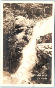 c1900s Hart's Location, NH Early RPPC Cascade Flume Stream Real Photo PC A124