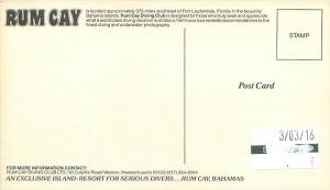 Rum Cay Diving Club Bahamas Vintage Postcard