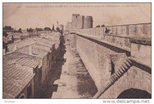 Remparts d'Aigues-Mortes, Vue prise de la tour de Villenence, Gard, France, 0...