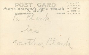 Postcard RPPC Plank Brothers long beards C-1905 Interior 23-993
