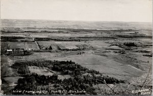 View from Look-Off North Mountain Nova Scotia NS E. Graham RPPC Postcard E95