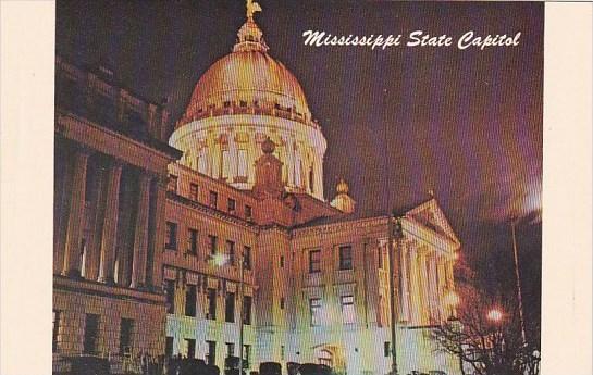 Mississippi Jackson Mississippi State Capitol At Night