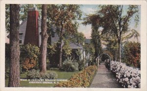 New York Saratoga Springs Walk In Chauncey Olcott's Gardens Curteich