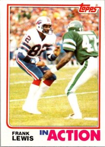 1982 Topps Football Card Frank Lewis In Action Buffalo Bills sk8660