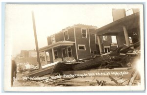 Omaha Nebraska NE RPPC Photo Postcard 34th Cummings Street After Tornado 1913