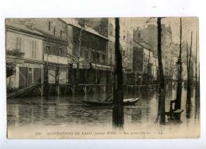 192457 FRANCE PARIS flooding 1910 Rue Saint-Charles Vintage PC