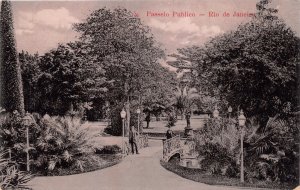 RIO DE JANEIRO BRAZIL~PASSEIO PUBLICO~BOTELHO & COMPANY #126 PHOTO POSTCARD 1910