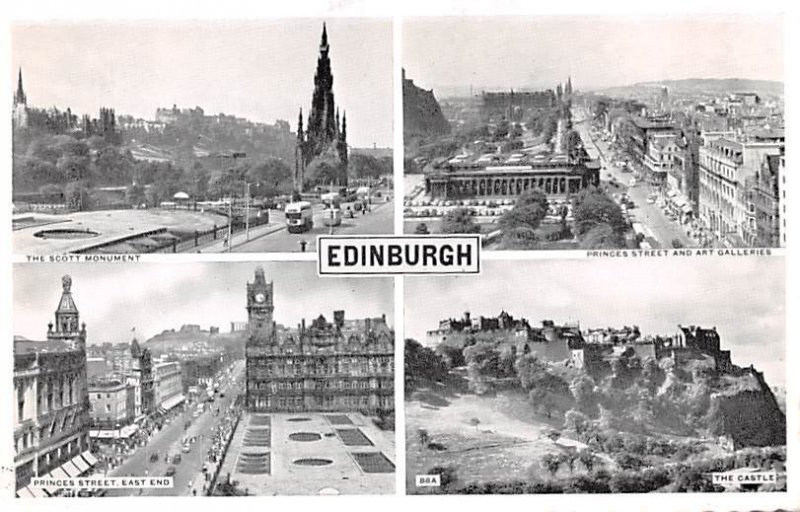 Scott Monument, Princes Street and Art Galleries Edinburgh Scotland, UK Unused 