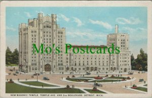 America Postcard - New Masonic Temple, Detroit, Michigan    RS26208