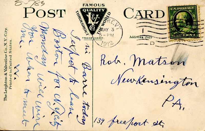 VT - Barre. Jones Brothers Light Granite Quarry  