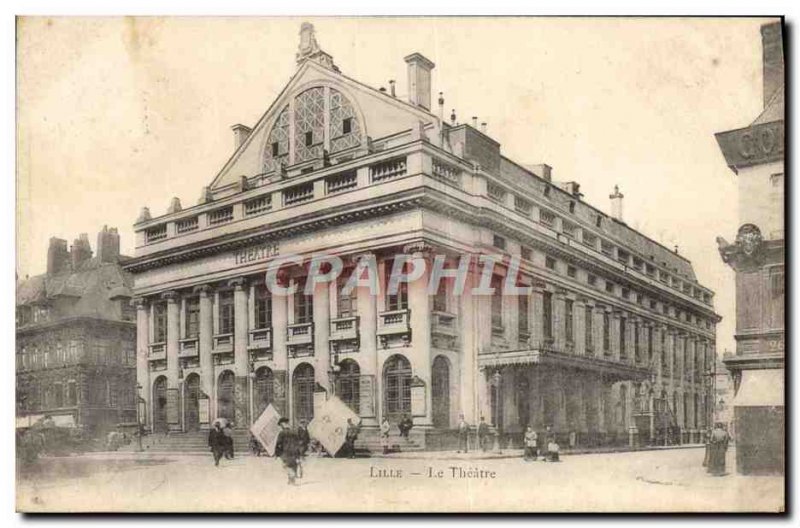 Old Postcard The Lille Theater