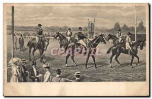 Old Postcard Equestrian Horse Riding
