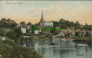 Herefordshire Postcard - Ross From River    RS25025