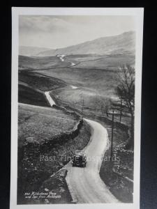 Cumbria: Kirkstine Pass & Inn from Ambleside, OLD CAR REG: BW 7103, RP Old PC