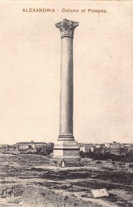 Egypt Alexandria Column of Pompee vintage postcard
