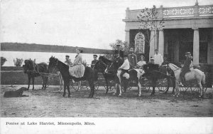 C-1910 Ponies Lake Harriett Minneapolis Minnesota Postcard 20-5724