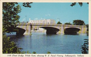 30th Street Bridge Over White River Showing U S Naval Academy Indianapolis In...